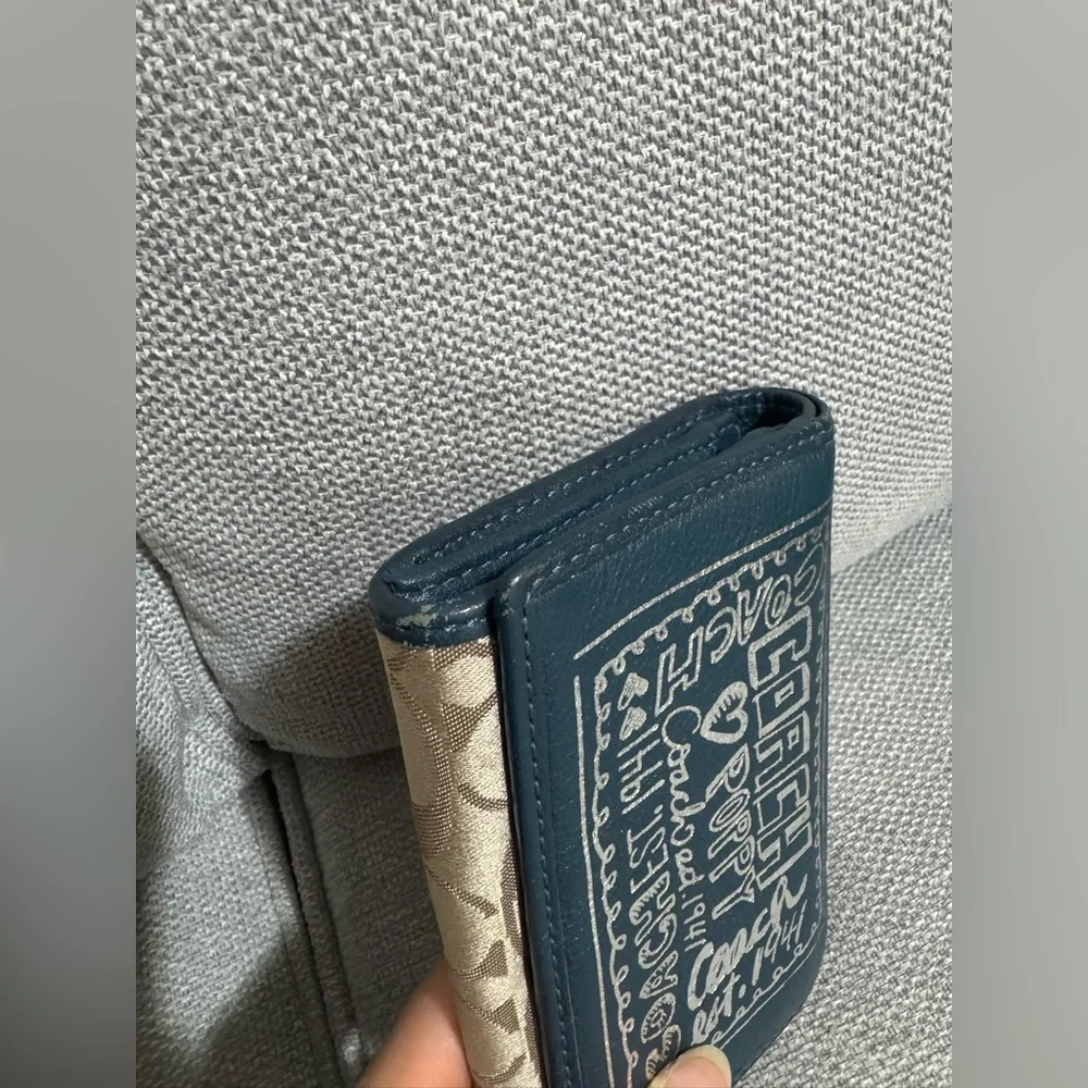 Coach Poppy Dark Teal Wallet - Picture 13 of 16